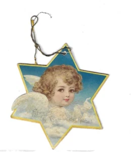 Nr 50243 Weihnacht Schmuck Aufhänger Litho Engel Ehre sei Gott in der Höhe - Bild 1 von 2