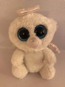 Ty Beanie Boos Halo the Angel Bear White Plush Soft Toy 6" - Picture 1 of 2