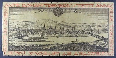 1923 Weimar Germany - Trier 10 Million Mark Notgeld Banknote. - Image 1 of 2