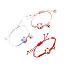3 Pcs Luck Cat Bracelet Kawaii Weave Rope Wrist Jewelry Charms Lovers Manual
