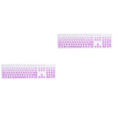 2 Stck. Lila Tastatur Schutz Abdeckungen für Desktop