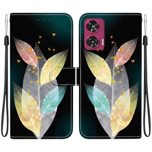 Butterfly Flower Wallet Cover Case For Motorola Edge 40 50 G Play G Power E6S - Picture 1 of 32