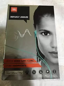 JBL Reflect Aware in-Ear Sport Headphones with Lightning (Teal) Brand New - Picture 1 of 12
