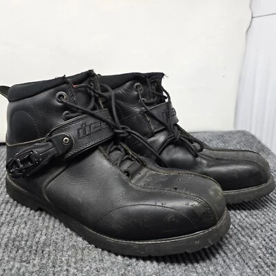ICON Superduty 4 Boots Mens Size 12 Black Motorcycle Riding Work Strap Lace Up - Image 1 of 4