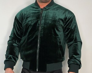 black velour bomber jacket
