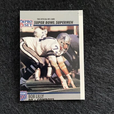 1990-91 Pro Set Super Bowl XXV Silver Anniversary major ERROR cut #85 Bob Lilly  - Image 1 of 2