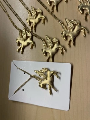 Pegasus Gold Tone Women's Pedant Necklace - Bulk Jewelry Necklaces 10 Total - Image 1 of 4