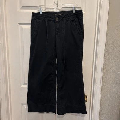 Pantalón Venezia Pierna Ancha Negro Pierna Ancha Corbata Cintura Mujer Talla 14 Pequeño Foto 1 de 4