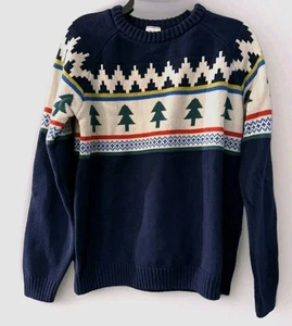 Hannah Anderson Sweater Youth Boys Sz 12 Heavy Knit 100% Cotton Winter EUC - Picture 1 of 11