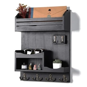 Key Holder for Wall, Mail and Key Holder, Mail Organizer Wall Mounted with 6 ... - Picture 1 of 6
