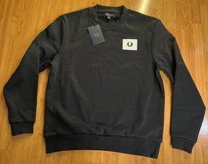 Fred Perry Sweatshirt schwarz Acid Brights Größe Medium M7577 - Bild 1 von 10