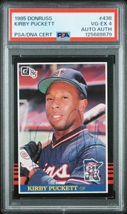 1985 Donruss Kirby Puckett #438 PSA 4 Auto A - Picture 1 of 2