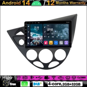 9"Android 14 Autoradio Carplay GPS SAT Navi DAB For Ford Focus Fiesta 1998-2004 - Bild 1 von 12