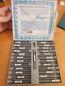 Deltronic TP25 .0490 Inspection Plug Gage Set .0478 - .0502  .0001 Step Complete - Picture 1 of 6