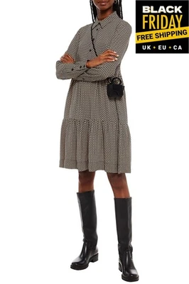 RRP €219 GANNI Shirt Dress EU36 US6 UK10 M Gingham Fluted Hem Collared - Image 1 of 4