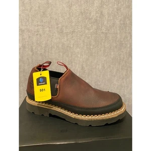 Sureway Mens SlipOn Work Shoes Sz 7 Dark Brown SW 501 Boots Full Grain Leather - Picture 1 of 9