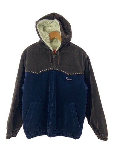 Giacca da lavoro Supreme 21aw in velluto con borchie e cappuccio M cotone NVY