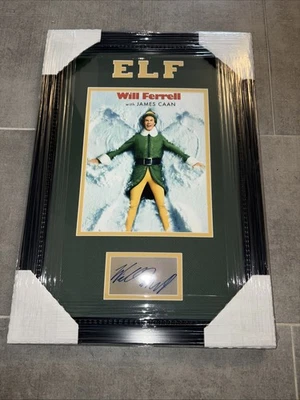 Facsímil FIRMADO Profesionalmente Enmarcado FOTO ELF Will Ferrell Foto 1 de 3