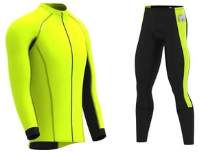 Camisetas y pantalones térmicos de ciclismo de manga completa para hombre - Equipo de carreras de invierno - Imagen 1 de 10