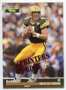 Impresora Classic Pro Line Brett Favre 1995 a prueba roja #3 #/400 Packers - Imagen 1 de 1