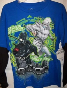 G.I. Joe GI Cobra Blue Black Ninja Long Sleeve Shirt Boys Size XL 18 / 20 NWT - Picture 1 of 1
