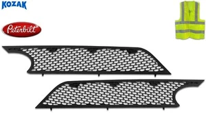 Juego de rejillas laterales pantalla de admisión de aire negro para Peterbilt 579 2022+ - Imagen 1 de 8