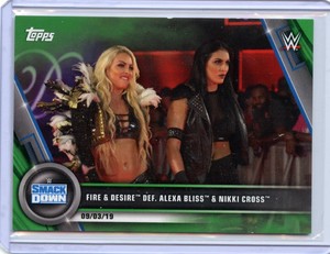 2020 Topps WWE Women's Division- #78 ALEXA BLISS & NIKKI CROSS Green SP #/75