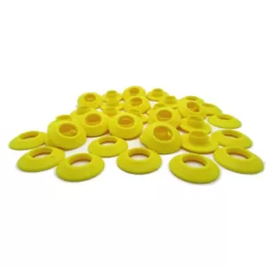 20 ojales a presión de plástico amarillo de 12 mm, sellados para lona y hojas de base - Imagen 1 de 9