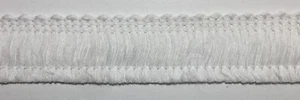 1" Light Weight Cotton Brush Fringe Trims - White - 20 Continuous yards! - Picture 1 of 2