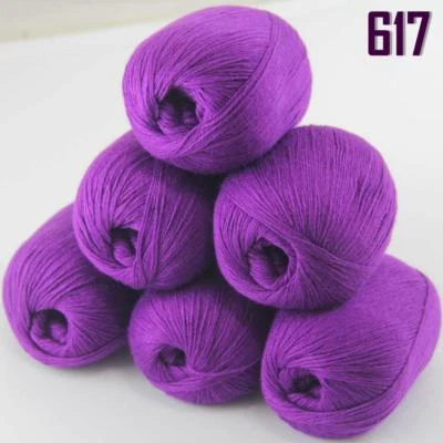 SSale New Lot  6 Skeins x50g Super Fine Pure Cashmere Hand Knitting Yarn Purple - Image 1 of 4