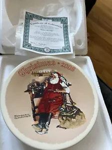 Norman Rockwell "Santa with Soda" 2008 Collectible Christmas Plate NIB - Picture 1 of 5