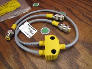 Turck Euro-Fast 4pin splitter cable U0164-83 VB2-RS4.4T-0.3/2RK4.4T-0.2/0.2/S651 - Picture 1 of 5