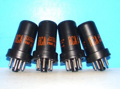 6SQ7 RCA radio audio metal amplifier vintage vacuum 4 tubes valves tested 6SQ7GT - Image 1 of 4