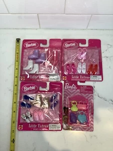 VTG 1998 Mattel Barbie Little Extras Shoes 12 Pair & 2021 Handbag Pack New - Picture 1 of 7