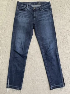AG Mid Rise Stevie Capri Ankle Jeans Schlitz Raw Hem - Größe 25 Medium Wash Stretch - Bild 1 von 9