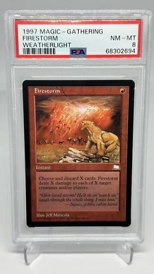 Firestorm PSA 8 NM-MINT Weatherlight RESERVED LIST RARE RL MTG Low Pop !! - Image 1 of 2