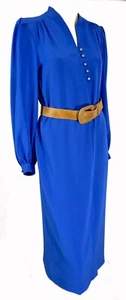 Vestido Vaina De Colección Schuman para Lilli Ann Eléctrico Azul Cambio L - Imagen 1 de 5