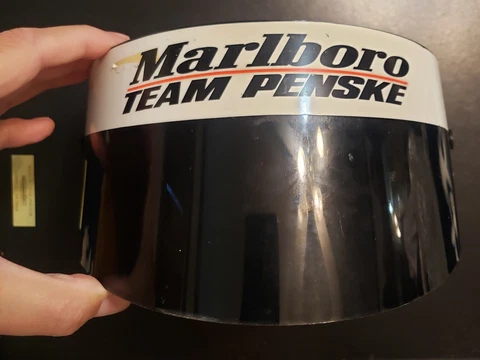 Al UNSER JR. Signed VISOR Race Used  MARLBORO  MERCEDES Cover