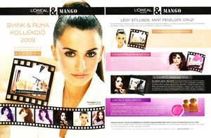 MANGO magazine AD #16 RARE 2009 OOP foreign PENELOPE CRUZ hot SEXY 2 pages ad - Picture 1 of 1