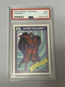 1990 Marvel Universe Super-Villians Magneto PSA 9 Mint - Picture 1 of 2