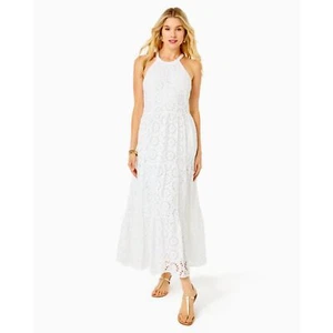 Lilly Pulitzer Beccalyn Eyelet Maxi Dress, Large EUC - Picture 1 of 6