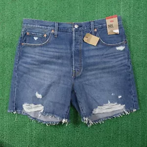 LEVI'S 501 DENIM JEAN SHORTS WOMEN'S SIZE 34 BUTTON FLY NEW SUMMER CASUAL - Picture 1 of 8