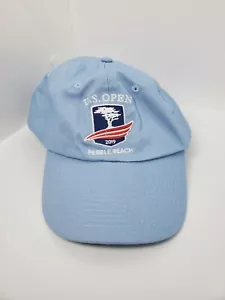 CAPPELLO APERTO USA 2019 - Nuovo senza etichette Pebble Beach blu chiaro membro USGA berretto da golf 100% cotone - Foto 1 di 7