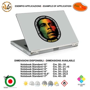 Bob Marley rasta adesivo notebook tablet sticker picture singer print pvc 1 pz. - Zdjęcie 1 z 2