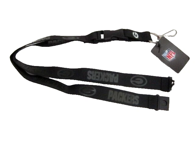 Packers Verde Negro sobre Negro Llavero/Insignia de Identificación Porta Cordón Desmontable-¡Nuevo! Foto 1 de 1