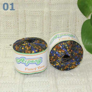 Sale New Lot of 2 Ballsx50g High-quality Nylon Ladder Track Knitting Yarn Gold - Picture 1 of 9