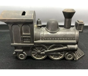 Vintage Bank -Silver Plated Train /Locomotive Bank - Preowned In EUC - Picture 1 of 8