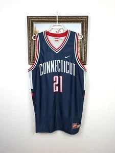 Vintage 90's Nike Connecticut Huskies UCONN Ricky Moore NCAA Basketball Jersey L - Picture 1 of 18