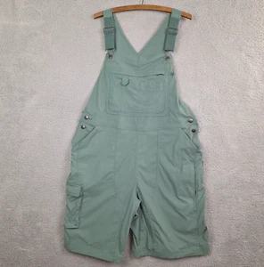 Duluth Trading Overall Shorts Womens Xtra Large Heirloom Gardening Green Stretch - Picture 1 of 17