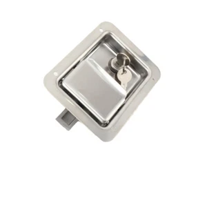 4 Pcs Trailer Paddle Door Latch with 2 Keys Handle RV Truck Tool Box Lock Steel - Foto 1 di 12